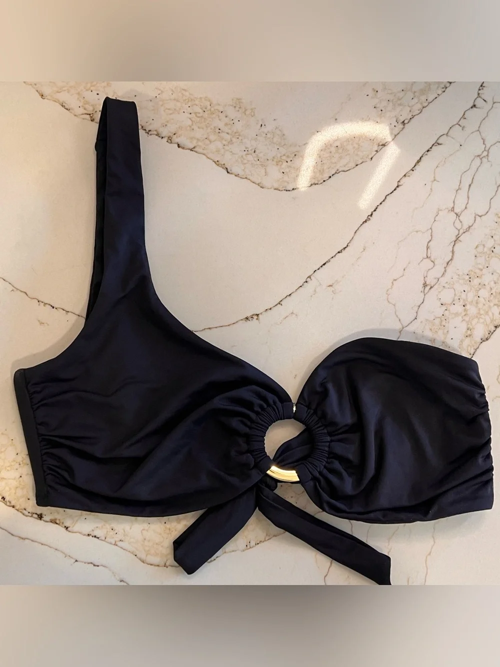 Monday Swimwear Black Bikini with Gold Ring Accents